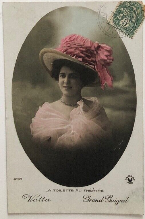 a publicity photo from the Grand Guignol showing the actress Vatta.